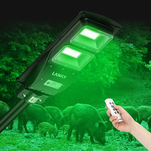 solar green hog lights ,feeder lights