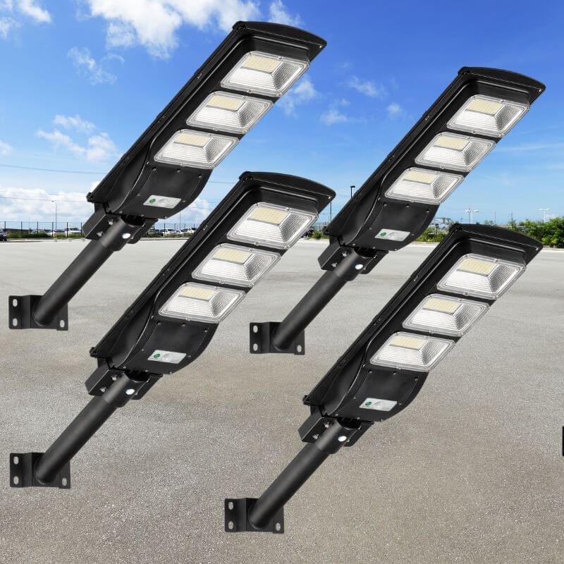 Load image into Gallery viewer, 4 Pack 90W solar parking lots lights 9000 lumens (bracket included)
