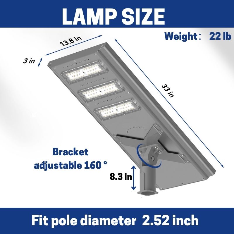 Load image into Gallery viewer, 150W commercial solar street light -Stay on (Grey)
