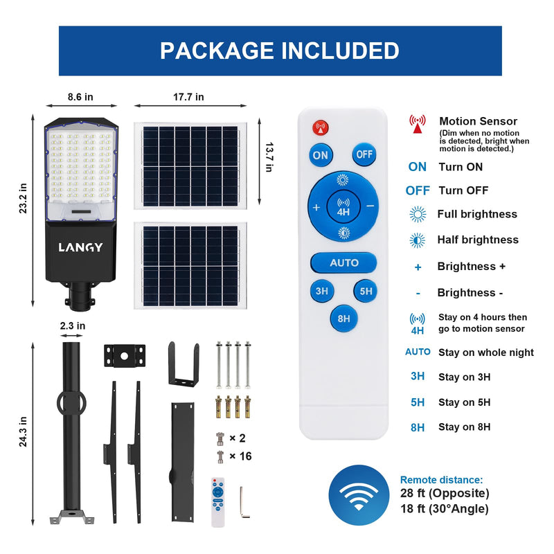 Load image into Gallery viewer, 1000W Solar parking lot lights  50,000 lumens
