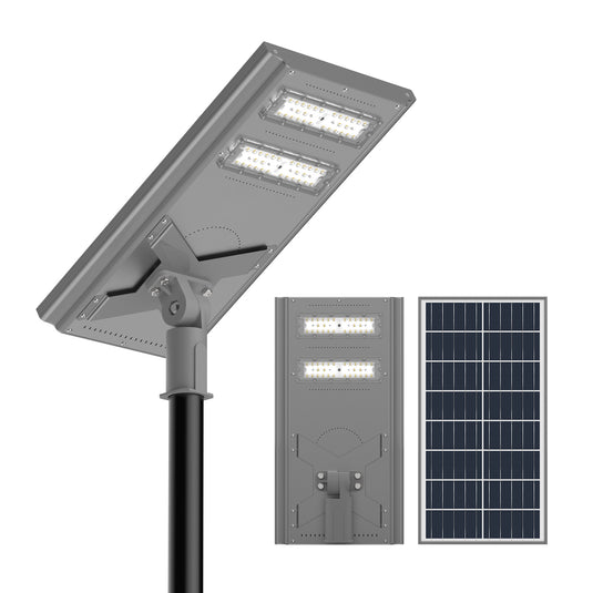 100 W 150 W 200 W Commercial solar street light-Stay on (Grey)