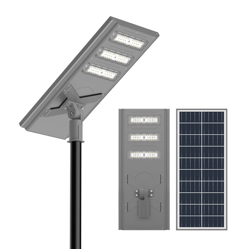 Load image into Gallery viewer, 150W commercial solar street light -Stay on (Grey)
