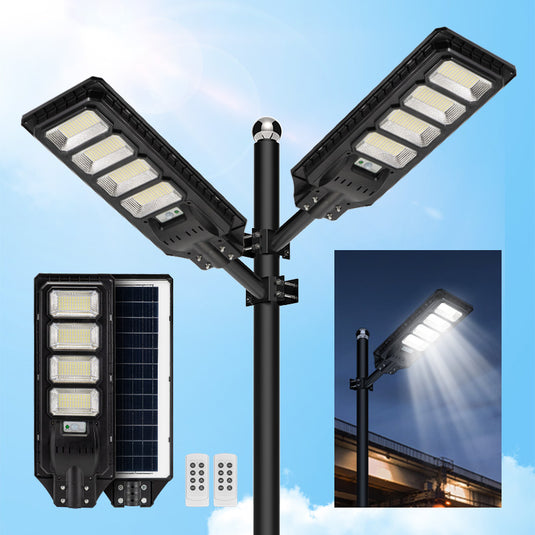 2PACK  200W solar street lights 20000 Lumens -V2