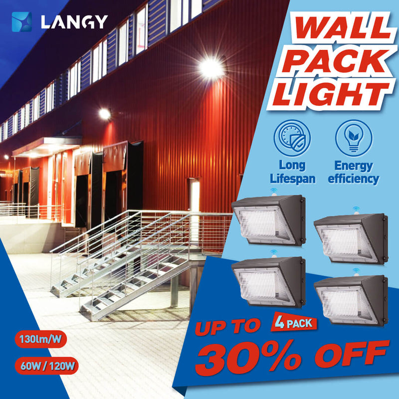 Load image into Gallery viewer, 60W 120W Wall Pack Light with Photocell-8,000/16,000 lumnes
