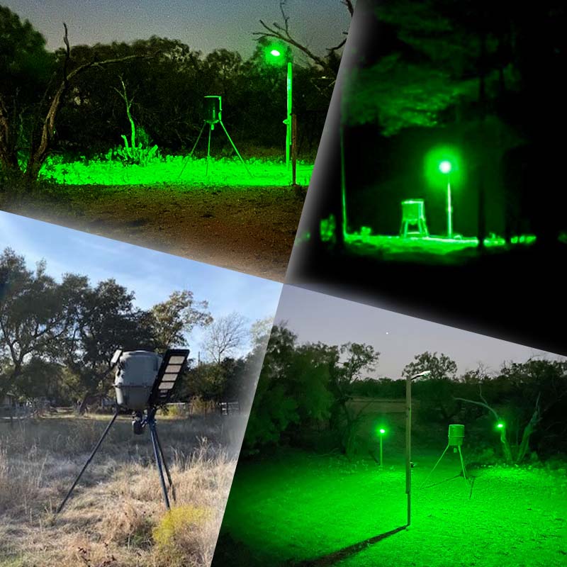 Load image into Gallery viewer, Powereful Solar Green Feeder Light for Hunting-25,000 lumens
