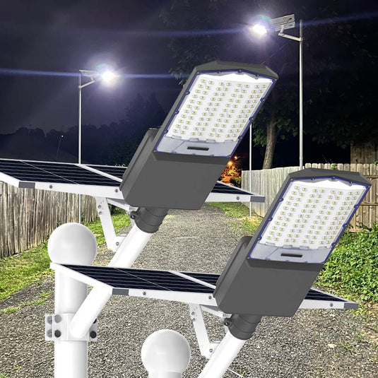 2 PACK 1200 W solar powered street lights 30000 lumens