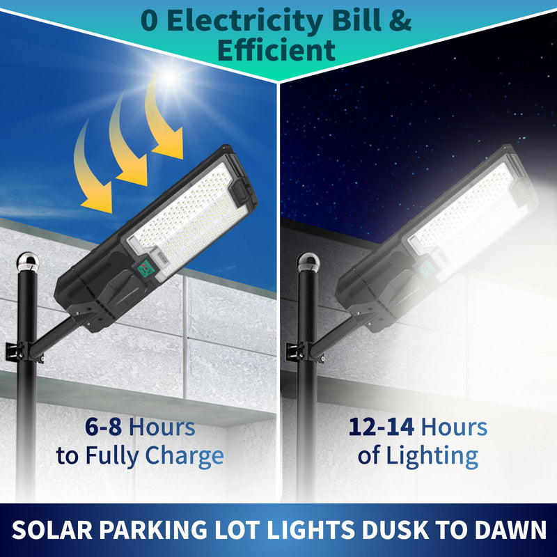 Load image into Gallery viewer, 200W 400W All in one solar Parking Lot Lights -30,000 lumens
