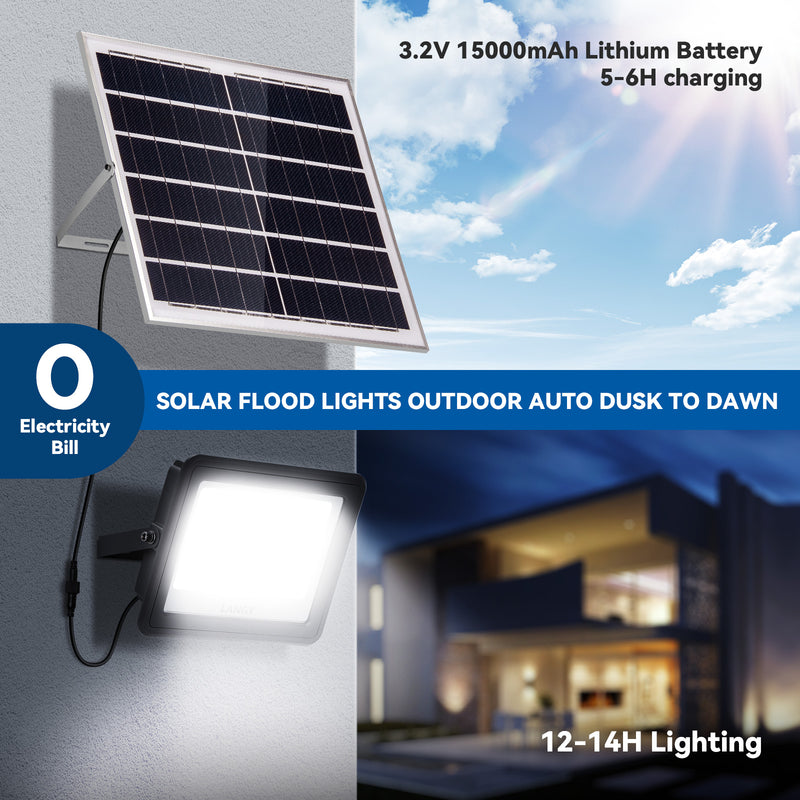 Load image into Gallery viewer, 30W 60 W 100W 200W solar LED flood lights outdoor waterproof
