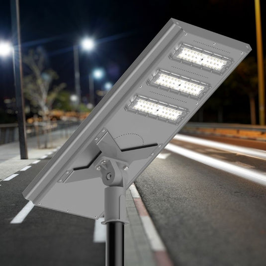100 W 150 W 200 W Commercial solar street light-Stay on (Grey)