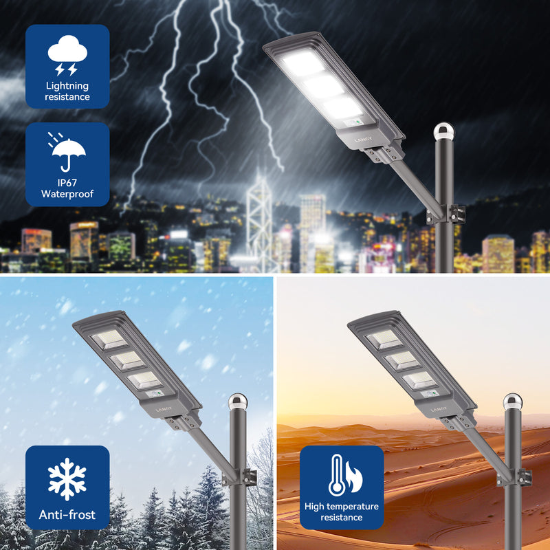 Load image into Gallery viewer, LANGY 120 W solar street lights - Grey
