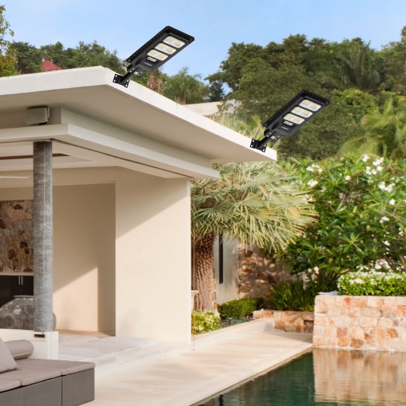 Load image into Gallery viewer, 2 Pack LANGY 150 W Led solar street lights 10000 lumens
