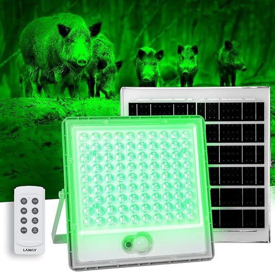 Solar Green Floodlight for Night Hunting -10,000 lumens