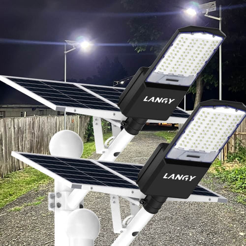 2 PACK 800 W solar powered street lights 40000 lumens