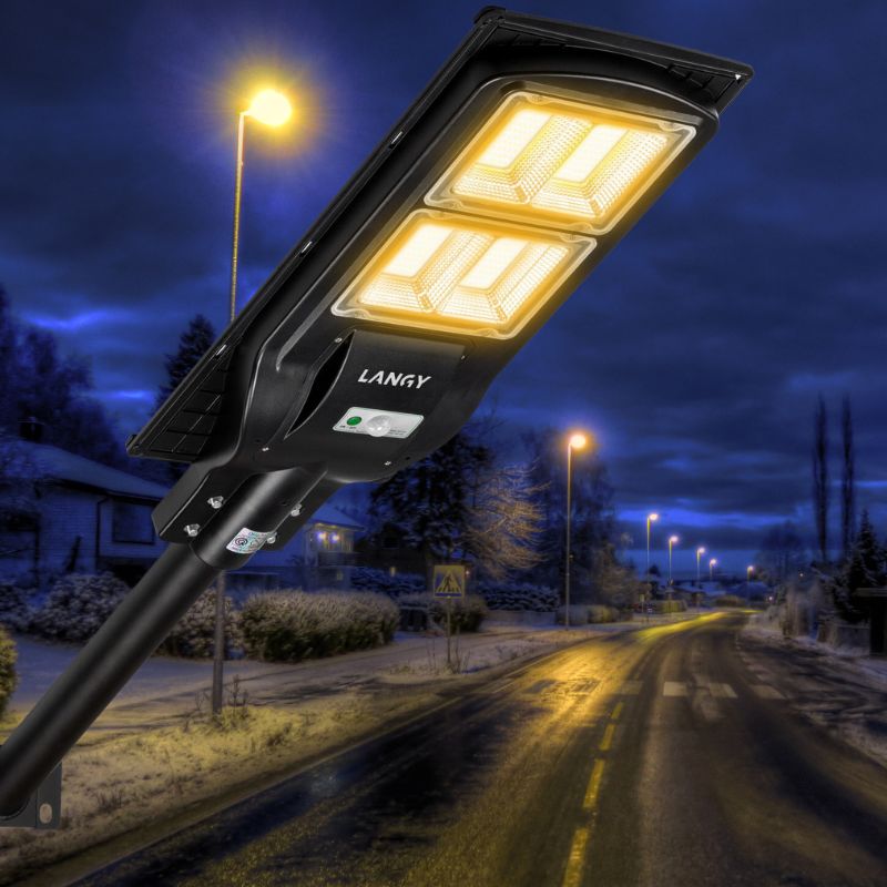 Load image into Gallery viewer, LANGY 120 W solar street lights 3000K  warm white
