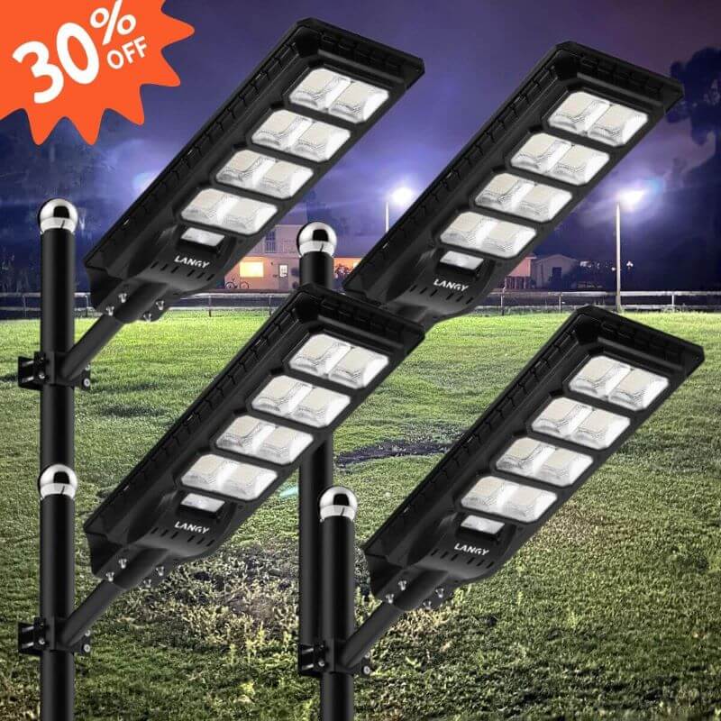 Load image into Gallery viewer, 4 Pack Solar Parking lot lights (bracket included)-9000 lumens
