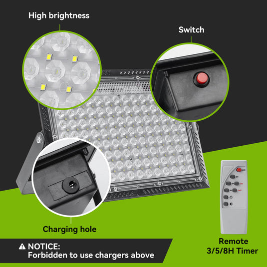 Portable Battery Powered LED Flood Light